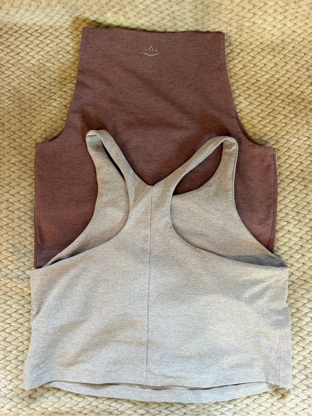 Beyond Yoga Dusty Mauve Layered Workout Tanks XL - Picture 2 of 4